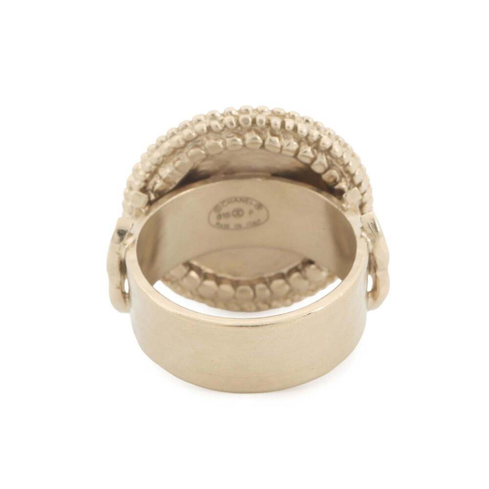 CHANEL Gold Logo Ring - Picture 3 of 7